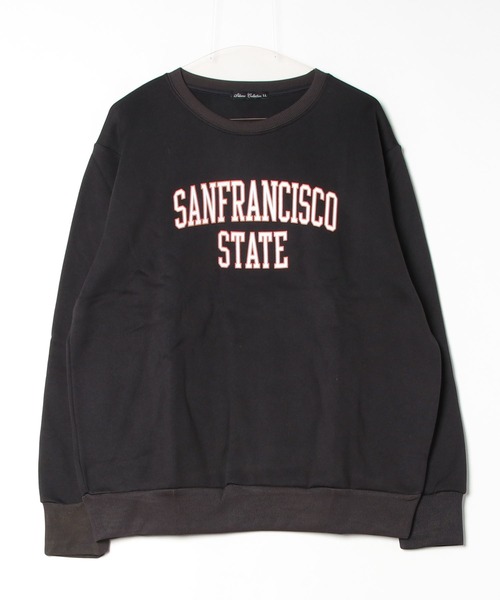 ARCADE（アーケード）の「裏起毛 アメカジ カレッジロゴ スウェット トレーナー（スウェット・メンズ・グレイッシュベージュ/ネイビー系2/ベージュ系3/ブラック系4/マスタード/グレー系その他3/グレー系その他2/ネイビー系1/グレー系1/ブラック系1・LL/L/M）」の2枚目の写真