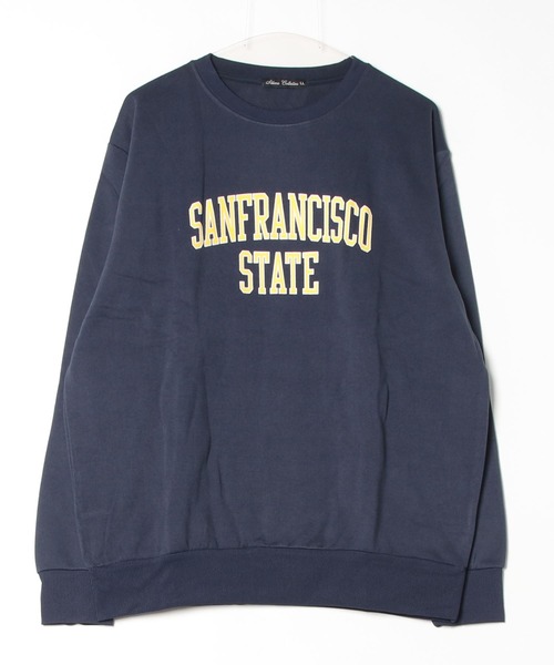 ARCADE（アーケード）の「裏起毛 アメカジ カレッジロゴ スウェット トレーナー（スウェット・メンズ・グレイッシュベージュ/ネイビー系2/ベージュ系3/ブラック系4/マスタード/グレー系その他3/グレー系その他2/ネイビー系1/グレー系1/ブラック系1・LL/L/M）」の8枚目の写真