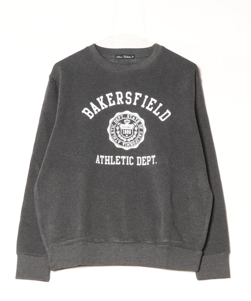 ARCADE（アーケード）の「裏起毛 アメカジ カレッジロゴ スウェット トレーナー（スウェット・メンズ・グレイッシュベージュ/ネイビー系2/ベージュ系3/ブラック系4/マスタード/グレー系その他3/グレー系その他2/ネイビー系1/グレー系1/ブラック系1・LL/L/M）」の4枚目の写真