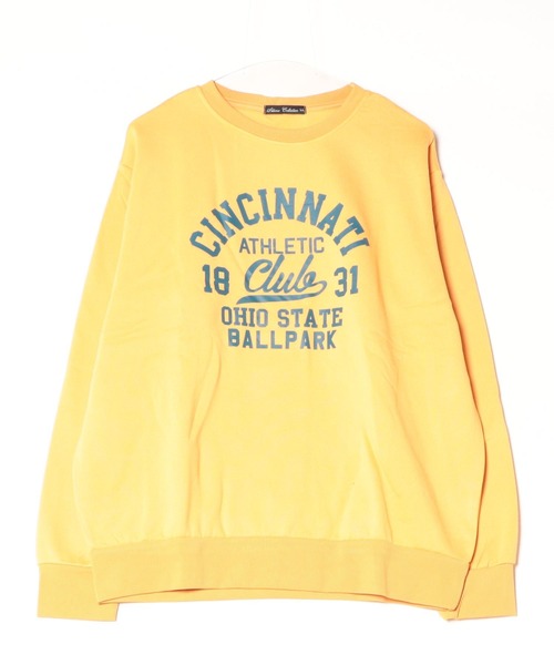 ARCADE（アーケード）の「裏起毛 アメカジ カレッジロゴ スウェット トレーナー（スウェット・メンズ・グレイッシュベージュ/ネイビー系2/ベージュ系3/ブラック系4/マスタード/グレー系その他3/グレー系その他2/ネイビー系1/グレー系1/ブラック系1・LL/L/M）」の10枚目の写真