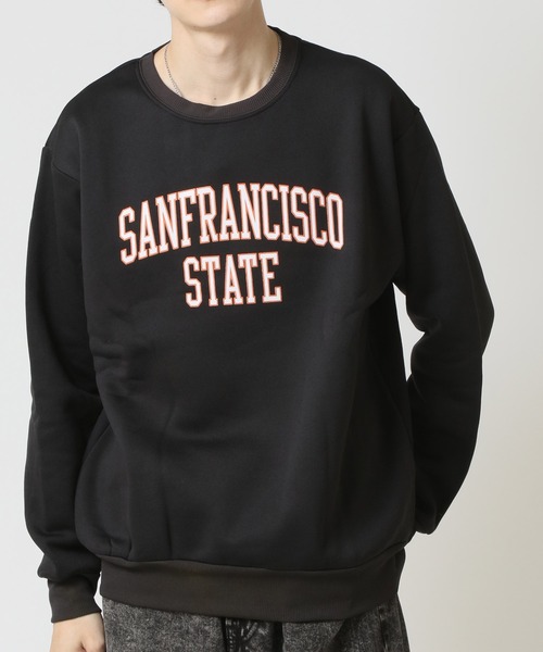 ARCADE（アーケード）の「裏起毛 アメカジ カレッジロゴ スウェット トレーナー（スウェット・メンズ・グレイッシュベージュ/ネイビー系2/ベージュ系3/ブラック系4/マスタード/グレー系その他3/グレー系その他2/ネイビー系1/グレー系1/ブラック系1・LL/L/M）」の19枚目の写真