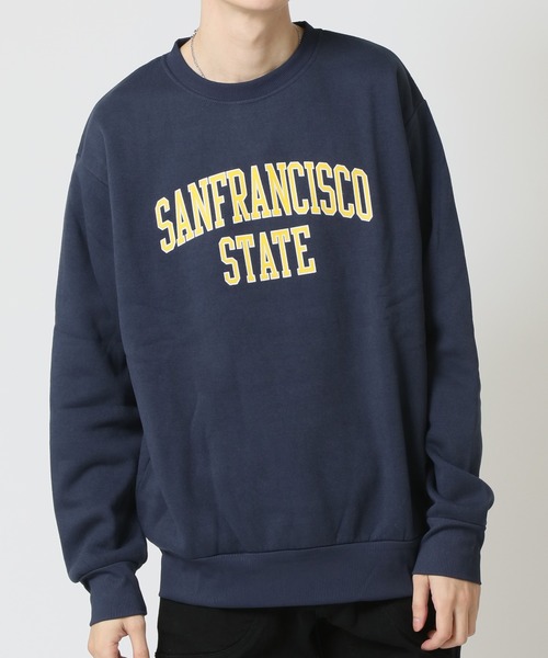 ARCADE（アーケード）の「裏起毛 アメカジ カレッジロゴ スウェット トレーナー（スウェット・メンズ・グレイッシュベージュ/ネイビー系2/ベージュ系3/ブラック系4/マスタード/グレー系その他3/グレー系その他2/ネイビー系1/グレー系1/ブラック系1・LL/L/M）」の21枚目の写真