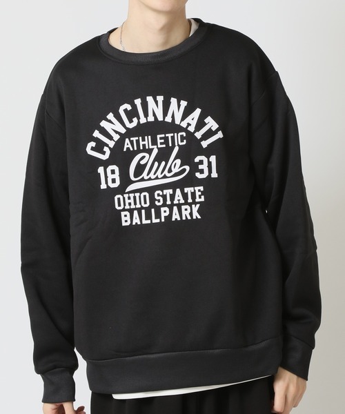 ARCADE（アーケード）の「裏起毛 アメカジ カレッジロゴ スウェット トレーナー（スウェット・メンズ・グレイッシュベージュ/ネイビー系2/ベージュ系3/ブラック系4/マスタード/グレー系その他3/グレー系その他2/ネイビー系1/グレー系1/ブラック系1・LL/L/M）」の22枚目の写真