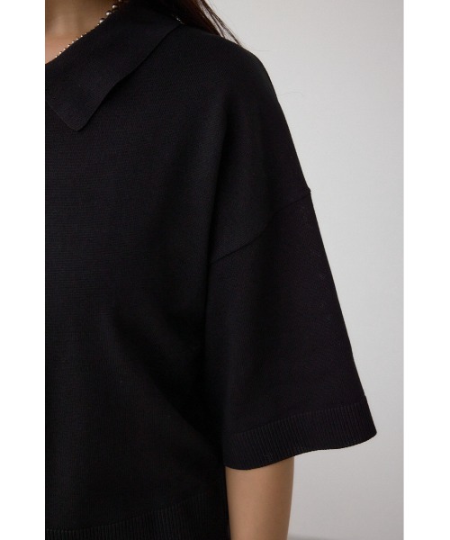 AZUL by moussy(アズールバイマウジー)の「Wジップポロカラーニットカーディガン(カーディガン/ボレロ・レディース・ブラック/レッド/ブラウン/アイボリー・FREE)」の8枚目の写真