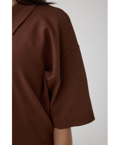 AZUL by moussy(アズールバイマウジー)の「Wジップポロカラーニットカーディガン(カーディガン/ボレロ・レディース・ブラック/レッド/ブラウン/アイボリー・FREE)」の18枚目の写真