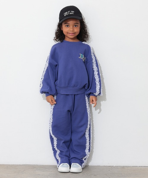 Ocean&Ground（オーシャン&グラウンド）の「レースラインスウェット（スウェット・キッズ・ネイビー/チャコール/イエロー・120/110/100/90/140/130）」の8枚目の写真