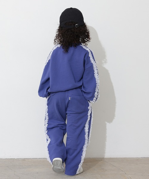 Ocean&Ground（オーシャン&グラウンド）の「レースラインスウェット（スウェット・キッズ・ネイビー/チャコール/イエロー・120/110/100/90/140/130）」の9枚目の写真