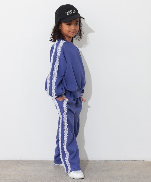 Ocean&Ground（オーシャン&グラウンド）の「レースラインスウェット（スウェット・キッズ・ネイビー/チャコール/イエロー・120/110/100/90/140/130）」の12枚目の写真