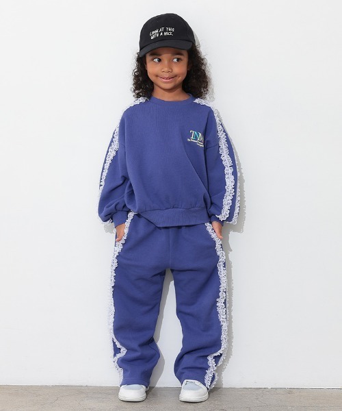 Ocean&Ground（オーシャン&グラウンド）の「レースラインスウェット（スウェット・キッズ・ネイビー/チャコール/イエロー・120/110/100/90/140/130）」の13枚目の写真