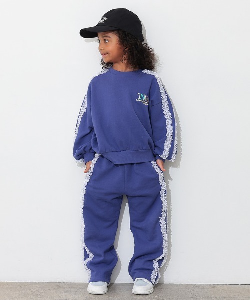 Ocean&Ground（オーシャン&グラウンド）の「レースラインスウェット（スウェット・キッズ・ネイビー/チャコール/イエロー・120/110/100/90/140/130）」の14枚目の写真