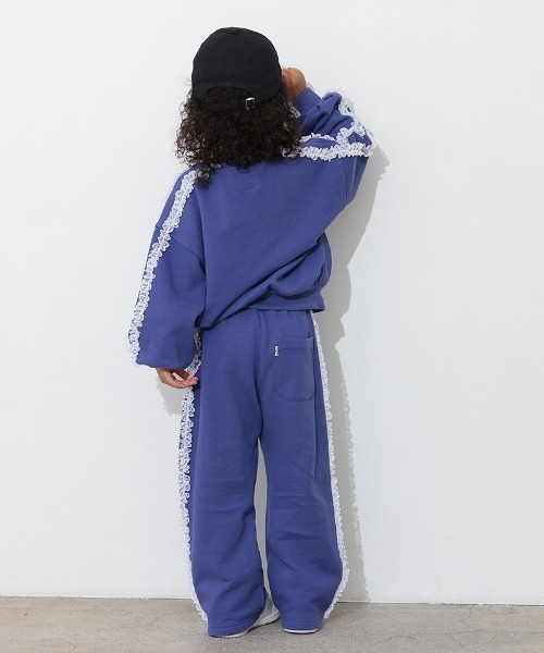 Ocean&Ground（オーシャン&グラウンド）の「レースラインスウェット（スウェット・キッズ・ネイビー/チャコール/イエロー・120/110/100/90/140/130）」の15枚目の写真