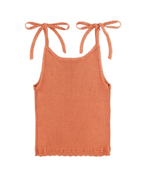 ALEXIA STAM（アリシアスタン）の「Ribbon Knit Camisole / 肩リボンキャミ（キャミソール・レディース・アイボリー/テラコッタ/ネイビー・FREE）」の21枚目の写真