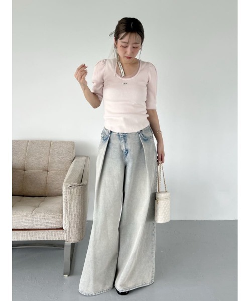 snidel デニム レイヤードデザインパンツ レイヤードデザインパンツ（デニムパンツ）｜SNIDEL（スナイデル