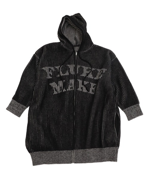 SPIRALGIRL（スパイラルガール）の「ロゴオーバーZIPニット（ニット/セーター・レディース・ブラック/レッド/ホワイト・FREE）」の4枚目の写真