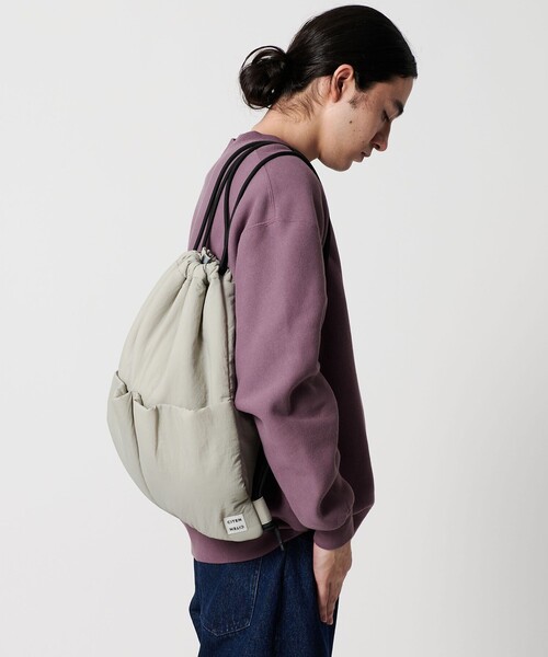 CITEN（シテン）の「＜CITEN＞ダブルポケットナップサック（バックパック/リュック・レディース・ブラック/シルバー/ライトグレー・FREE）」の4枚目の写真