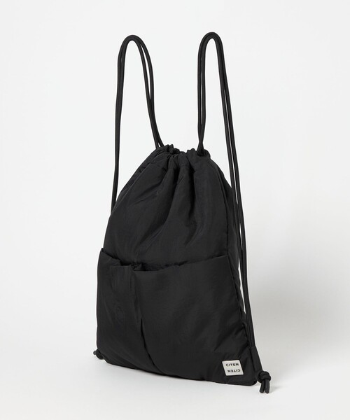 CITEN（シテン）の「＜CITEN＞ダブルポケットナップサック（バックパック/リュック・レディース・ブラック/シルバー/ライトグレー・FREE）」の6枚目の写真
