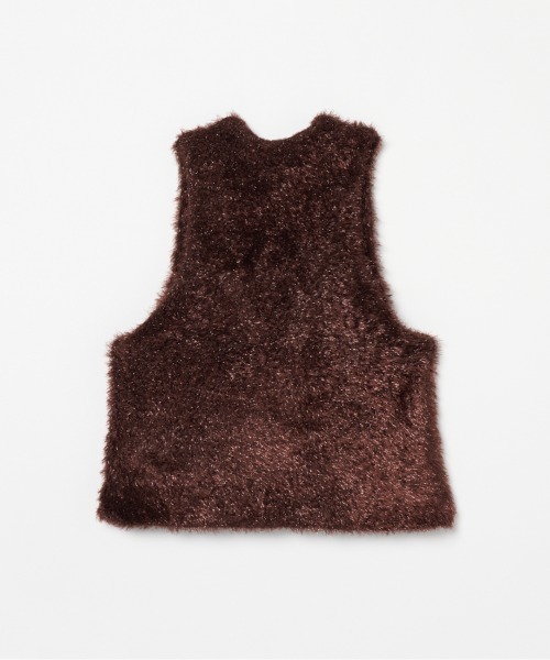 HELIOPOLE（エリオポール）の「GLITTER KNIT GILET（ベスト・レディース・ブラック/ダークブラウン・38）」の4枚目の写真