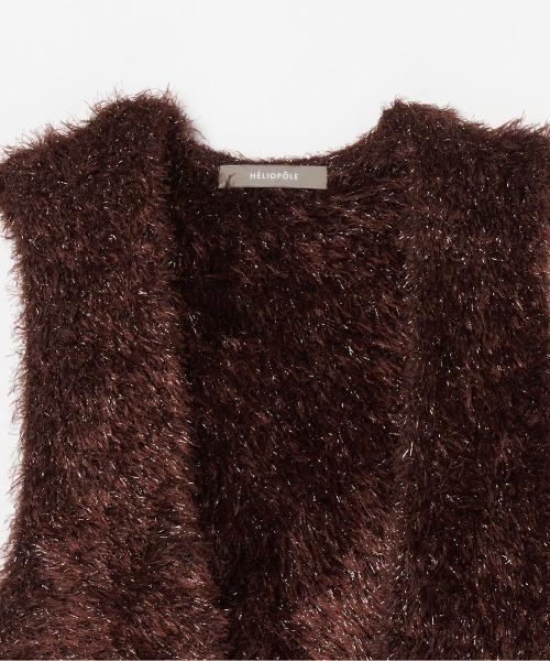 HELIOPOLE（エリオポール）の「GLITTER KNIT GILET（ベスト・レディース・ブラック/ダークブラウン・38）」の5枚目の写真