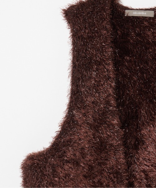 HELIOPOLE（エリオポール）の「GLITTER KNIT GILET（ベスト・レディース・ブラック/ダークブラウン・38）」の6枚目の写真