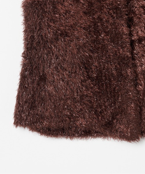 HELIOPOLE（エリオポール）の「GLITTER KNIT GILET（ベスト・レディース・ブラック/ダークブラウン・38）」の7枚目の写真