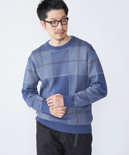 SCULPTOR ルセラフィム　ユンジン着用 チェック ジップアップニット ☆LE SSERAFIM ユンジン 着用！！【SCULPTOR】Mohair Check Zip-Up