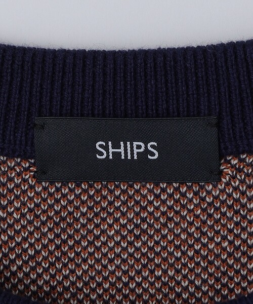 SHIPS(シップス)の「SHIPS:〈洗濯機可能〉 コットン カシミヤ チェック クルーネック ニット(ニット/セーター・メンズ・ダークグレー/ブラウン/オレンジ/ネイビー・SMALL/X-LARGE/LARGE/MEDIUM)」の21枚目の写真