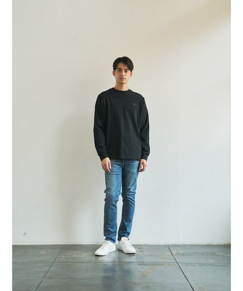 セール】【1PIU1UGUALE3】 RHINESTONE L/Tラインストーンネックロゴ