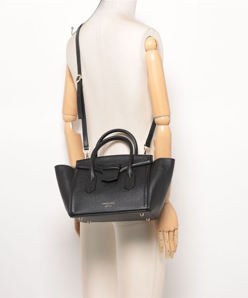 CHRISTIAN VILLA(クリスチャンヴィラ)の「【CHRISTIAN VILLA】ベーシックミディアムハンドバッグ(Q56378)(ハンドバッグ・レディース・グレー/ブラック・ALL)」の7枚目の写真