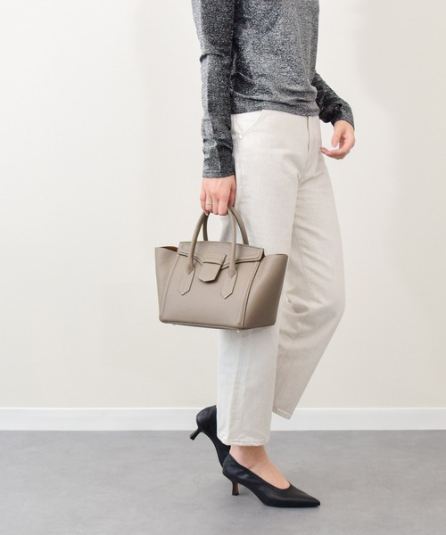 CHRISTIAN VILLA(クリスチャンヴィラ)の「【CHRISTIAN VILLA】ベーシックミディアムハンドバッグ(Q56378)(ハンドバッグ・レディース・グレー/ブラック・ALL)」の9枚目の写真