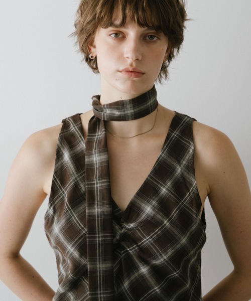 DRWCYS（ドロシーズ）の「チェックフロントギャザートップス（シャツ/ブラウス・レディース・ブラック/ブラウン・FREE）」の14枚目の写真