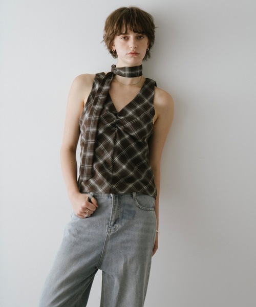 DRWCYS（ドロシーズ）の「チェックフロントギャザートップス（シャツ/ブラウス・レディース・ブラック/ブラウン・FREE）」の15枚目の写真