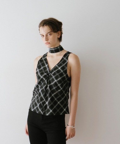 DRWCYS（ドロシーズ）の「チェックフロントギャザートップス（シャツ/ブラウス・レディース・ブラック/ブラウン・FREE）」の9枚目の写真