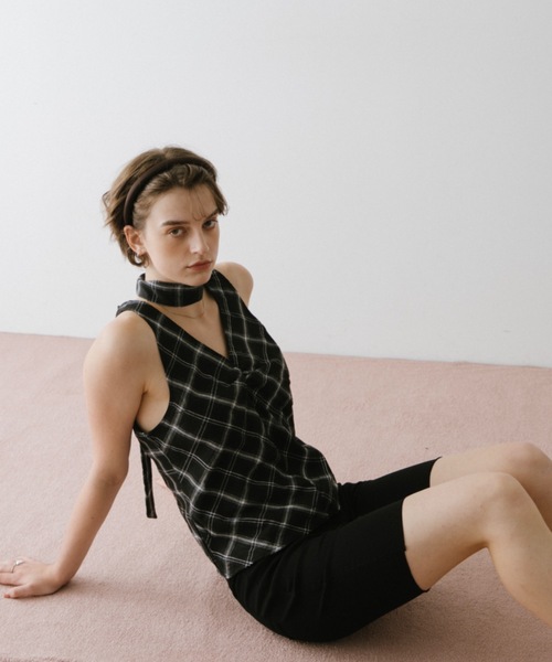 DRWCYS（ドロシーズ）の「チェックフロントギャザートップス（シャツ/ブラウス・レディース・ブラック/ブラウン・FREE）」の13枚目の写真