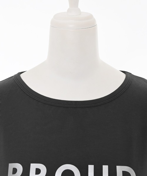 Narcissus（ナルシス）の「【SINN】フラワーロゴＴシャツ/プリントTシャツ/七分丈（Tシャツ/カットソー・レディース・チャコールグレー/ホワイト・FREE）」の21枚目の写真
