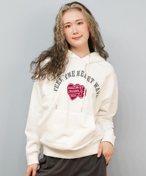 ROXY（ロキシー）の「ROXY/ロキシー パーカー フーディー RPO254608T（パーカー・レディース・グレー/ブラック/ホワイト・L/M）」の2枚目の写真