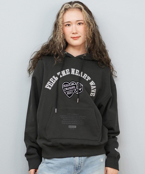 ROXY（ロキシー）の「ROXY/ロキシー パーカー フーディー RPO254608T（パーカー・レディース・グレー/ブラック/ホワイト・L/M）」の3枚目の写真