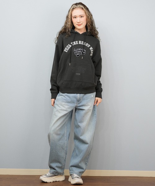 ROXY（ロキシー）の「ROXY/ロキシー パーカー フーディー RPO254608T（パーカー・レディース・グレー/ブラック/ホワイト・L/M）」の12枚目の写真