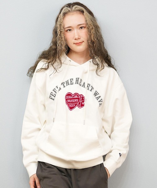 ROXY（ロキシー）の「ROXY/ロキシー パーカー フーディー RPO254608T（パーカー・レディース・グレー/ブラック/ホワイト・L/M）」の5枚目の写真