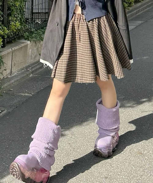 Alley Tokyo（アリートーキョー）の「【セットにもなる！】チェックフレアスカート（スカート・レディース・グリーン/ブラウン・FREE）」の2枚目の写真