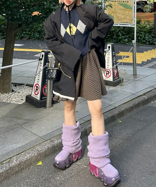 Alley Tokyo（アリートーキョー）の「【セットにもなる！】チェックフレアスカート（スカート・レディース・グリーン/ブラウン・FREE）」の14枚目の写真