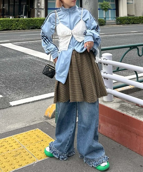 Alley Tokyo（アリートーキョー）の「【セットにもなる！】チェックフレアスカート（スカート・レディース・グリーン/ブラウン・FREE）」の19枚目の写真