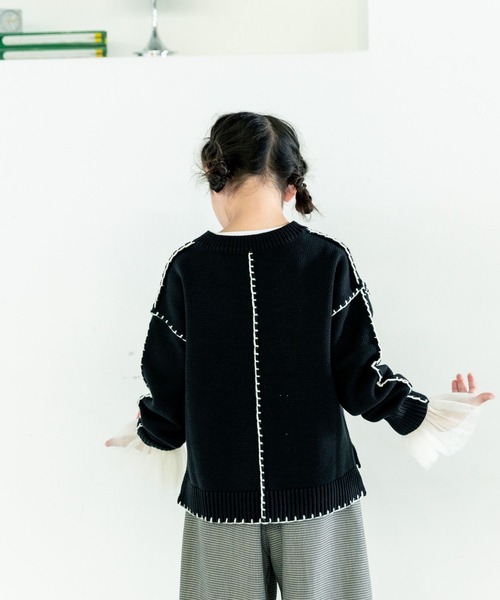 セール】ハイショクステッチプルオーバー 595648（ニット/セーター