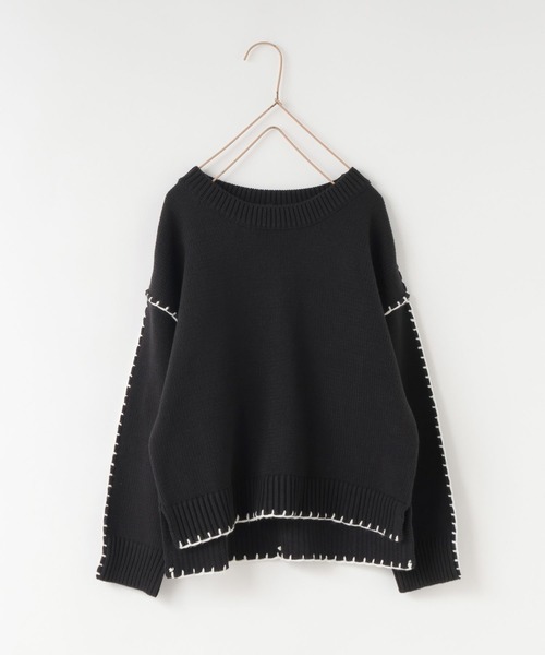 LOWRYS FARM(ローリーズファーム)の「ハイショクステッチプルオーバー 595648(ニット/セーター・キッズ・アイボリー/ブラック/レッド・110cm/120cm/130cm/140cm/150cm)」の21枚目の写真