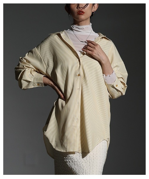 Sawa a la mode（サワアラモード）の「メッシュシアートップス（Tシャツ/カットソー・レディース・グレー/ブラック/ホワイト/ブラウン・FREE）」の15枚目の写真