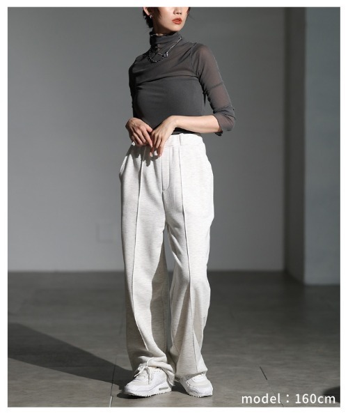 Sawa a la mode（サワアラモード）の「メッシュシアートップス（Tシャツ/カットソー・レディース・グレー/ブラック/ホワイト/ブラウン・FREE）」の16枚目の写真