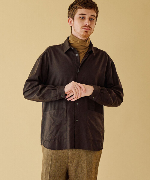 GALLEGO DESPORTES | ウール オーバーサイズパッチポケットシャツ MEN