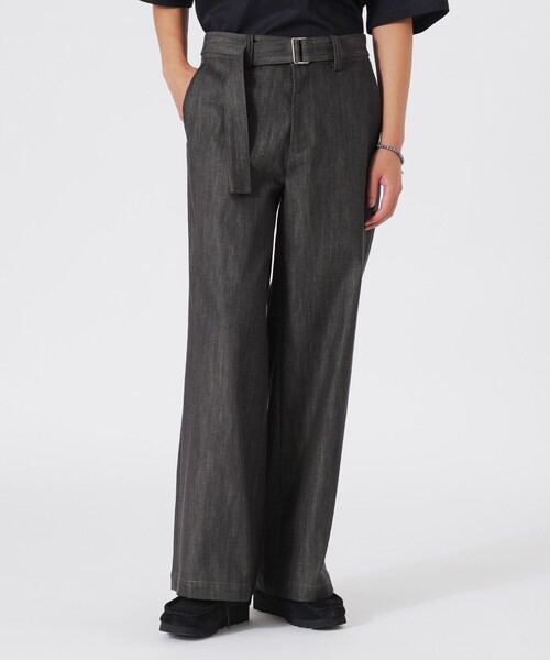 LOVELESS（ラブレス）の「ベルテッドバギーデニム（デニムパンツ・メンズ・ネイビー/ブラック・L/M/S）」の3枚目の写真