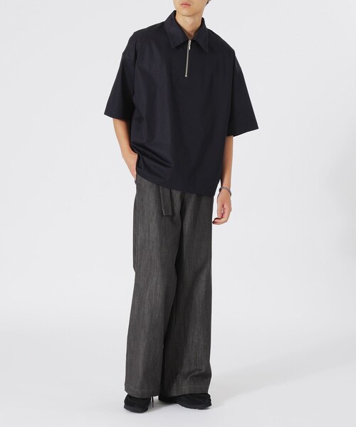 LOVELESS（ラブレス）の「ベルテッドバギーデニム（デニムパンツ・メンズ・ネイビー/ブラック・L/M/S）」の5枚目の写真