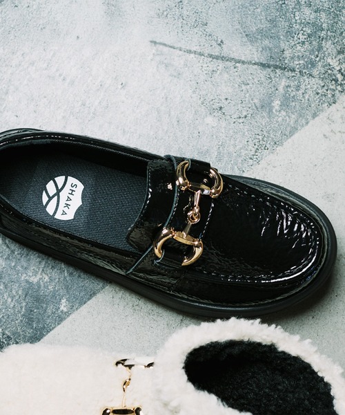 SHAKA(シャカ)の「SHAKA 厚底 ビット ローファー BIT LOAFER EVOL CHUNKY(ローファー・レディース・ブラック/ワイン系・23/24)」の5枚目の写真