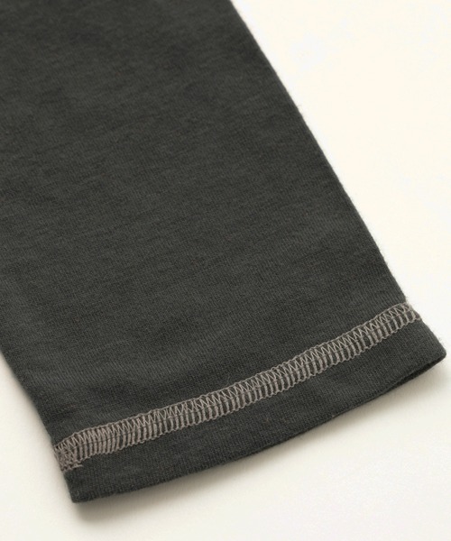 X-girl(エックスガール)の「LOGO PATCH L/S BABY TEE(Tシャツ/カットソー・レディース・オリーブ/ピンク/チャコール・ONE SIZE)」の7枚目の写真